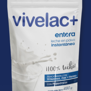 LECHE EN POLVO ENTERA INSTANTÁNEA Vivelac+- Caja con 100 sobres